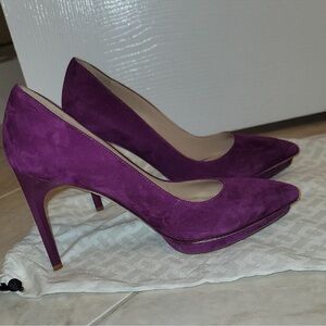 Diane Von Furstenberger Purple Suede Women's High Heels
